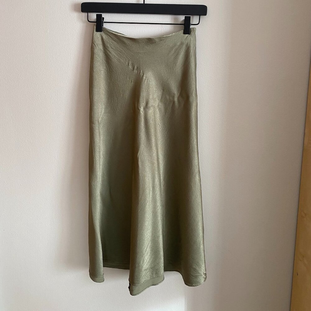 & Other Stories Silk Midi Skirt
